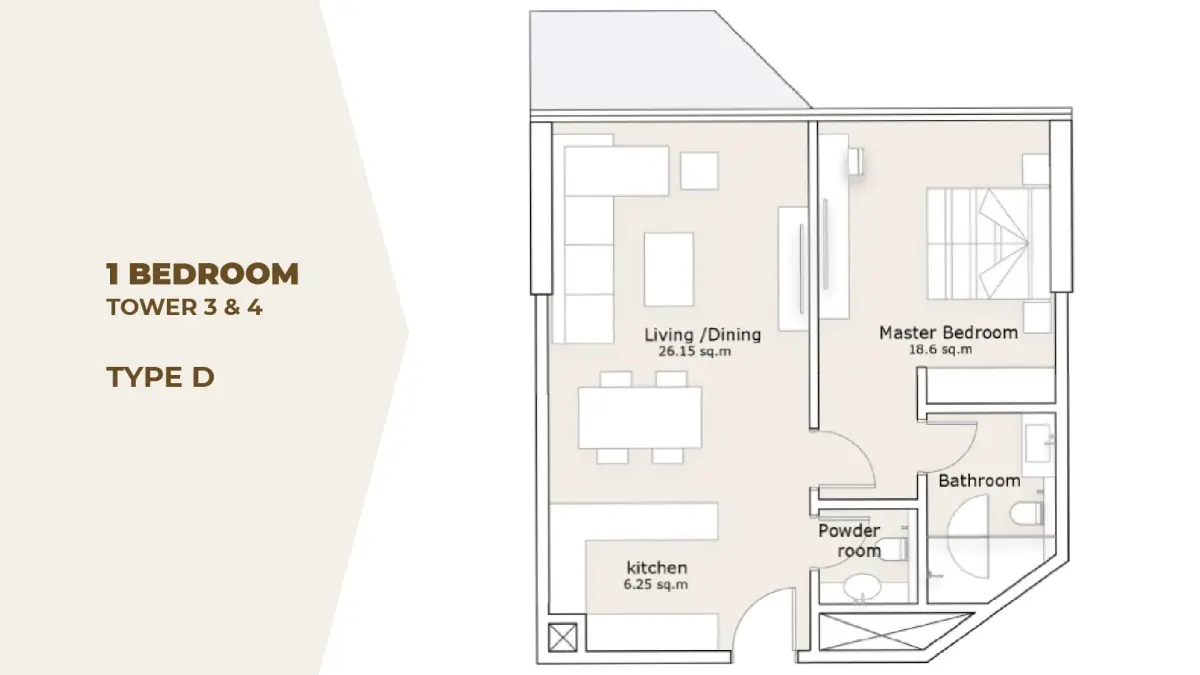 1 BR - Type B